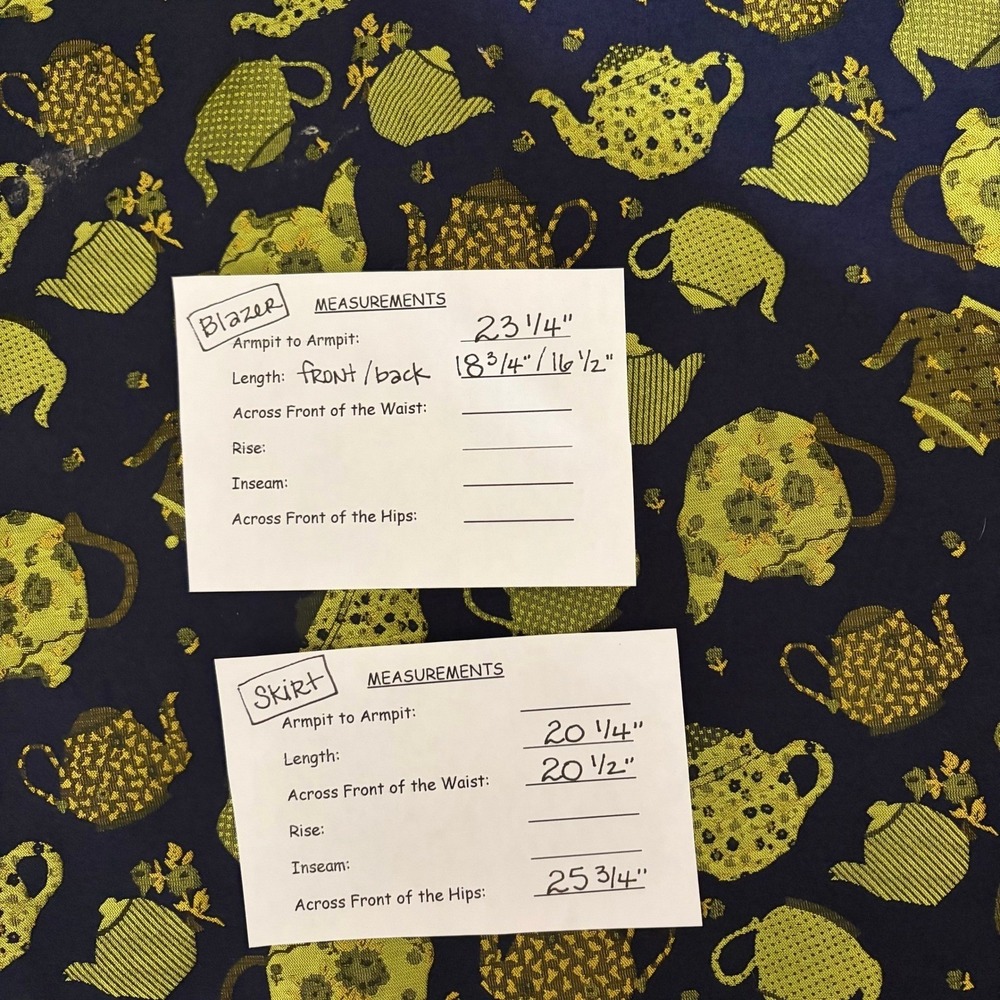 MODCLOTH Catch Your Fancy Teacup Alice in Wonderland Blazer Skirt Set 1X 2X - Picture 15 of 16